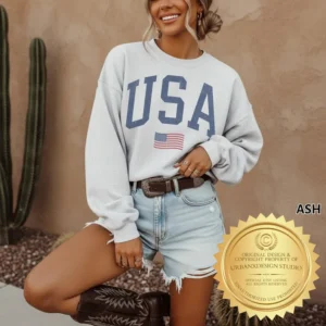 USA American Flag Sweatshirt, Patriotic Graphic Crewneck, USA 250th Anniversary Shirt, 4th of July Pullover